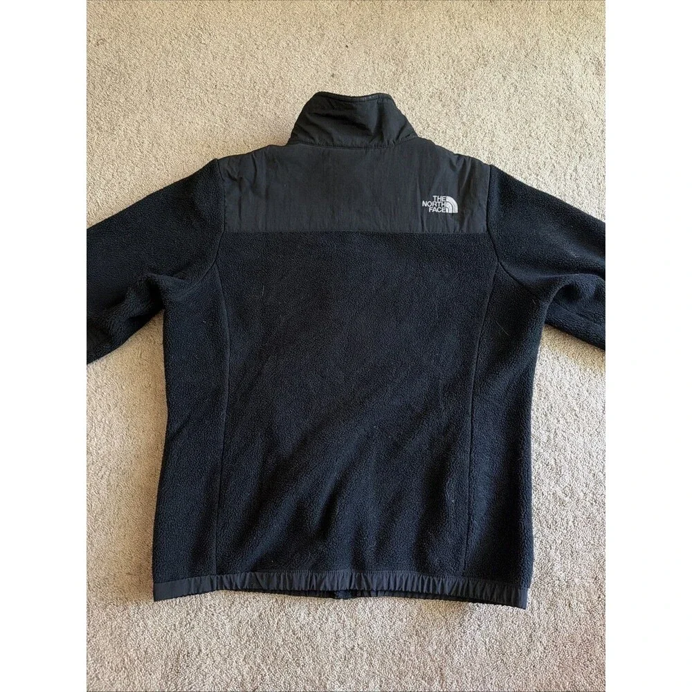 The North Face Denali Fleece Full Zip Jacket Girls Black Zipper Pockets XL